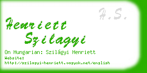 henriett szilagyi business card